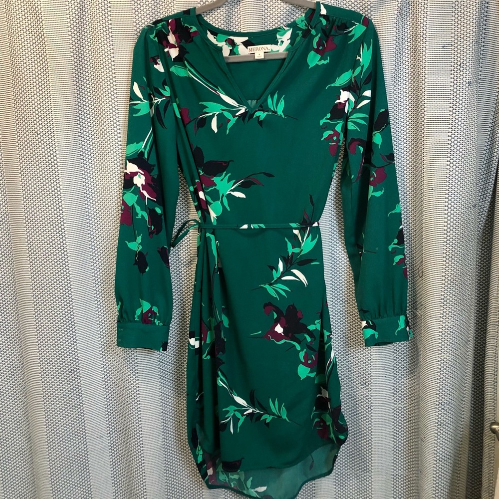 Green midi dress
